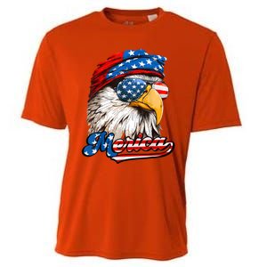 Merica Patriotic Eagle USA American Flag 4th Of July Cooling Performance Crew T-Shirt