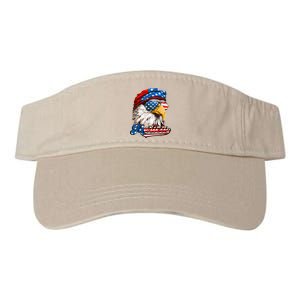 Merica Patriotic Eagle USA American Flag 4th Of July Valucap Bio-Washed Visor