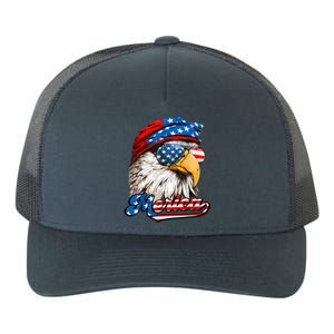 Merica Patriotic Eagle USA American Flag 4th Of July Yupoong Adult 5-Panel Trucker Hat