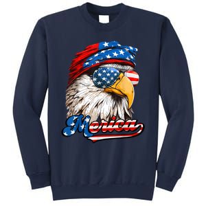 Merica Patriotic Eagle USA American Flag 4th Of July Sweatshirt