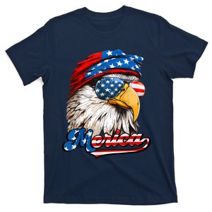 Merica Patriotic Eagle USA American Flag 4th Of July T-Shirt