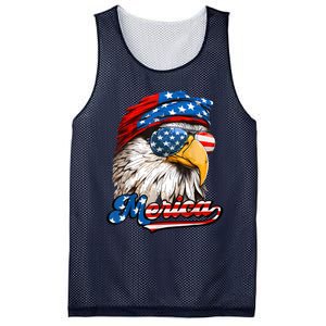 Merica Patriotic Eagle USA American Flag 4th Of July Mesh Reversible Basketball Jersey Tank