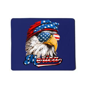 Merica Patriotic Eagle USA American Flag 4th Of July Mousepad