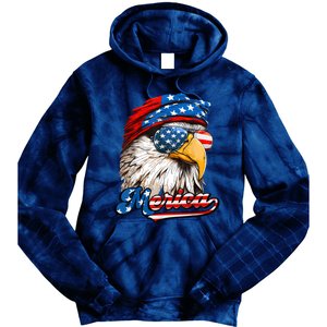 Merica Patriotic Eagle USA American Flag 4th Of July Tie Dye Hoodie