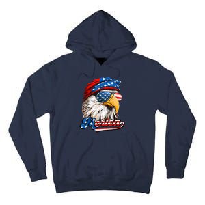 Merica Patriotic Eagle USA American Flag 4th Of July Tall Hoodie