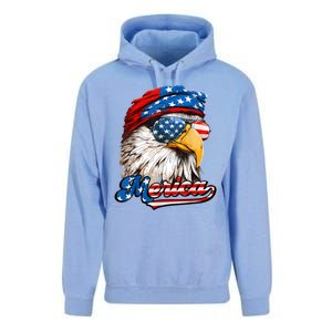 Merica Patriotic Eagle USA American Flag 4th Of July Unisex Surf Hoodie