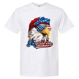 Merica Patriotic Eagle USA American Flag 4th Of July Garment-Dyed Heavyweight T-Shirt