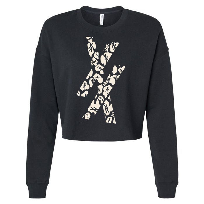 Mgk Patterned Est 4 Life Cropped Pullover Crew