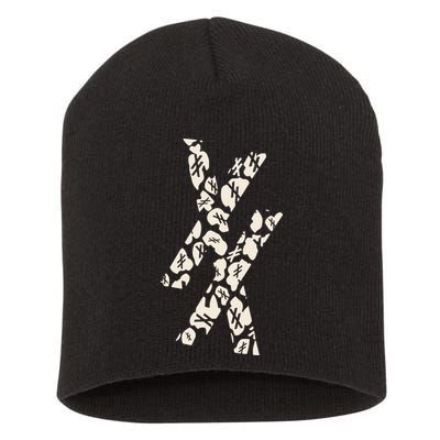 Mgk Patterned Est 4 Life Short Acrylic Beanie