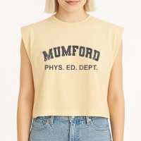 Mumford Phys Ed Dept Funny Lazy Garment-Dyed Women's Muscle Tee