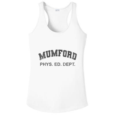 Mumford Phys Ed Dept Funny Lazy Ladies PosiCharge Competitor Racerback Tank