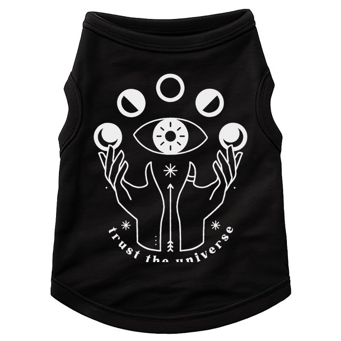 Moon Phases Esoteric Art Trust The Universe Quote Doggie Tank