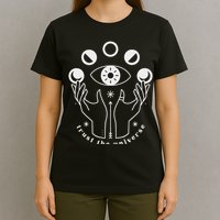 Moon Phases Esoteric Art Trust The Universe Quote T-Shirt