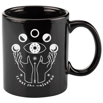 Moon Phases Esoteric Art Trust The Universe Quote 11oz C Handle Ceramic Mug