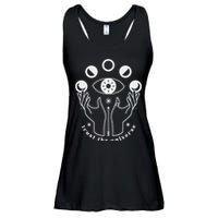 Moon Phases Esoteric Art Trust The Universe Quote Ladies Essential Flowy Tank