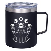 Moon Phases Esoteric Art Trust The Universe Quote 12oz Stainless Steel Coffee Mug