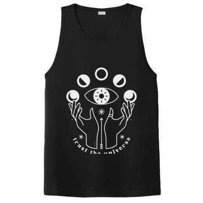 Moon Phases Esoteric Art Trust The Universe Quote PosiCharge Competitor Tank