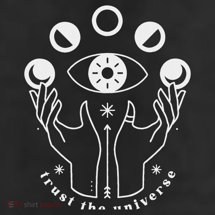 Moon Phases Esoteric Art Trust The Universe Quote Trucker Hat