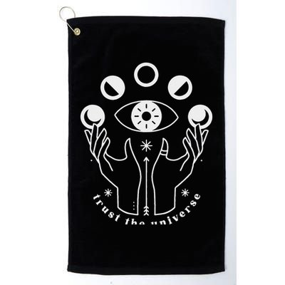Moon Phases Esoteric Art Trust The Universe Quote Golf Towel