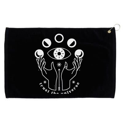Moon Phases Esoteric Art Trust The Universe Quote Grommeted Golf Towel