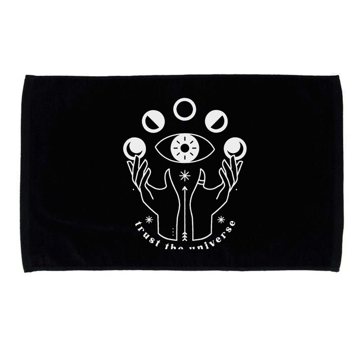Moon Phases Esoteric Art Trust The Universe Quote Microfiber Hand Towel