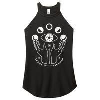 Moon Phases Esoteric Art Trust The Universe Quote Women's Perfect Tri Rocker Tank