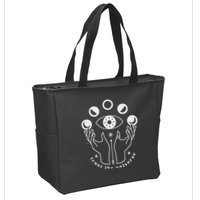 Moon Phases Esoteric Art Trust The Universe Quote Zip Tote Bag