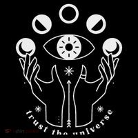 Moon Phases Esoteric Art Trust The Universe Quote Full Zip Hoodie