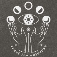 Moon Phases Esoteric Art Trust The Universe Quote Cotton Canvas Backpack