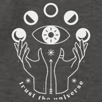 Moon Phases Esoteric Art Trust The Universe Quote Vector Backpack