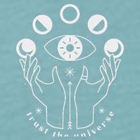Moon Phases Esoteric Art Trust The Universe Quote Sueded Cloud Jersey T-Shirt