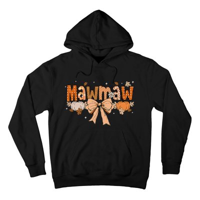 Mawmaw Pumpkin Fall Coquette Bow Thanksgiving Mom Hoodie