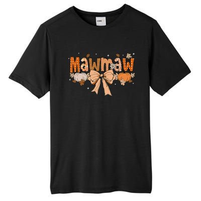 Mawmaw Pumpkin Fall Coquette Bow Thanksgiving Mom Tall Fusion ChromaSoft Performance T-Shirt