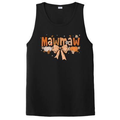 Mawmaw Pumpkin Fall Coquette Bow Thanksgiving Mom PosiCharge Competitor Tank