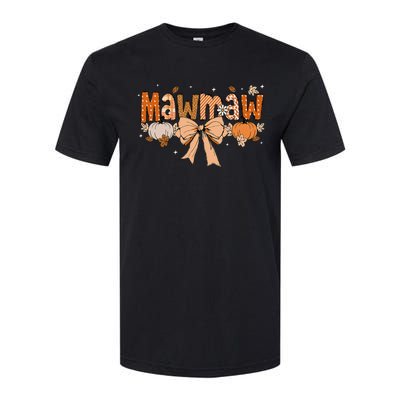 Mawmaw Pumpkin Fall Coquette Bow Thanksgiving Mom Softstyle CVC T-Shirt