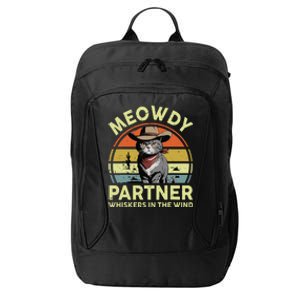 Meowdy Partner Funny British Shorthair Cat Cowboy Dad Kitten City Backpack