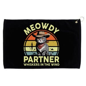 Meowdy Partner Funny British Shorthair Cat Cowboy Dad Kitten Grommeted Golf Towel