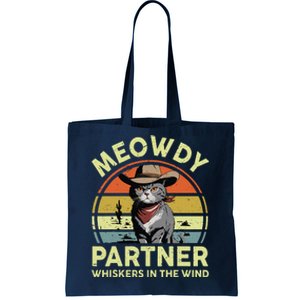 Meowdy Partner Funny British Shorthair Cat Cowboy Dad Kitten Tote Bag