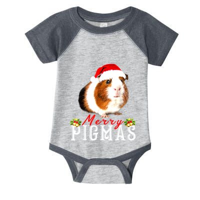 Merry Pigmas Face Mask Funny Guinea Pig Christmas Santa Xmas Infant Baby Jersey Bodysuit