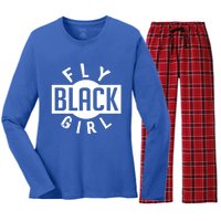 Melanin Poppin Fly Black Dope Christmas Gift Tee Meaningful Gift Women's Long Sleeve Flannel Pajama Set 