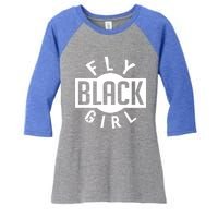 Melanin Poppin Fly Black Dope Christmas Gift Tee Meaningful Gift Women's Tri-Blend 3/4-Sleeve Raglan Shirt