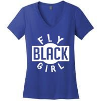 Melanin Poppin Fly Black Dope Christmas Gift Tee Meaningful Gift Women's V-Neck T-Shirt