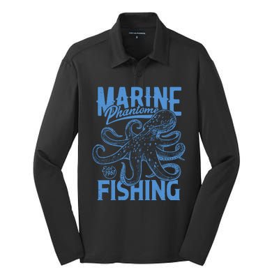 Marine Phantome Fishing Silk Touch Performance Long Sleeve Polo