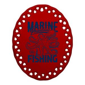 Marine Phantome Fishing Ceramic Oval Ornament