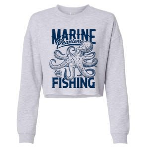 Marine Phantome Fishing Cropped Pullover Crew