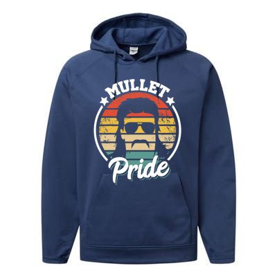 Mullet Pride - Funny Redneck Mullet Performance Fleece Hoodie