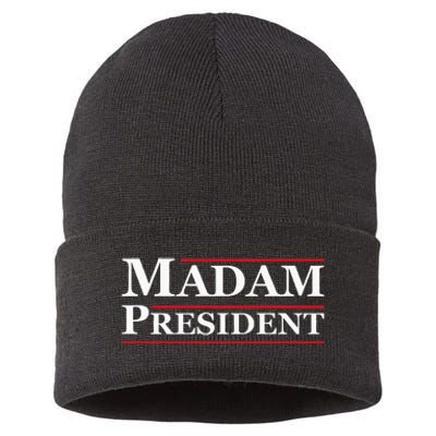 Madam President First Female President Presidential Election Sustainable Knit Beanie