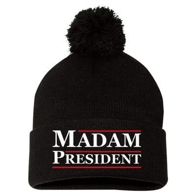 Madam President First Female President Presidential Election Pom Pom 12in Knit Beanie