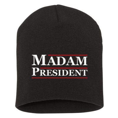 Madam President First Female President Presidential Election Short Acrylic Beanie