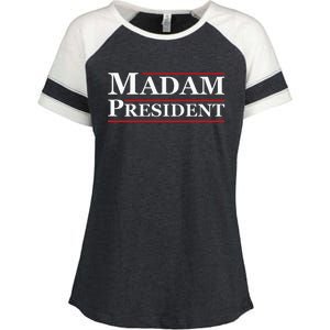 Madam President First Female President Presidential Election Enza Ladies Jersey Colorblock Tee